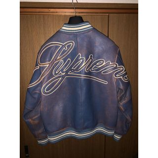 シュプリーム(Supreme)のSupreme Leather Varsity Jacket スタジャン(レザージャケット)