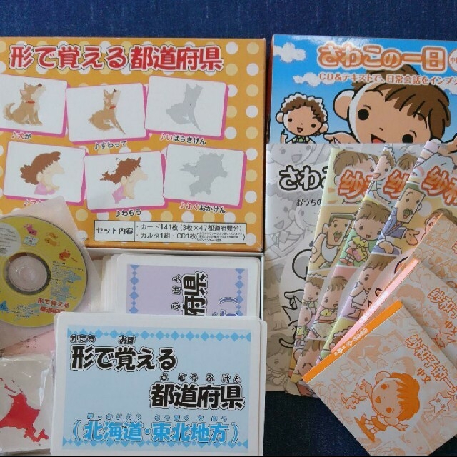 七田式 しちだ式 形で覚える都道府県 さわこの一日 中国語版 【メール