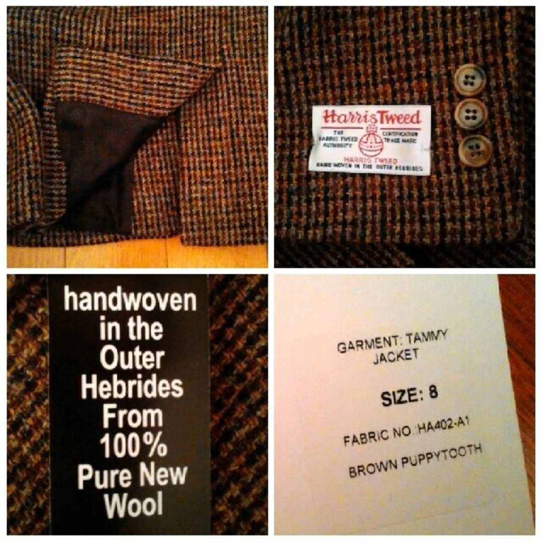 Harris Tweed(ハリスツイード)の未使用　ハリスツイード　ウールジャケット　茶系 レディースのジャケット/アウター(テーラードジャケット)の商品写真