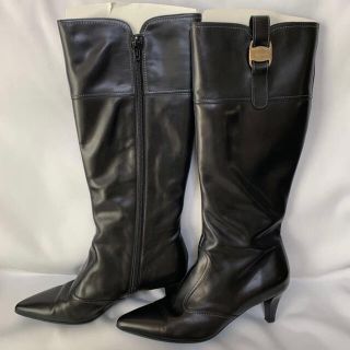 サルヴァトーレフェラガモ(Salvatore Ferragamo)のフェラガモ ロングブーツ ブラック　中古の美品(ブーツ)