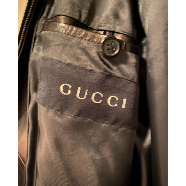 Gucci(グッチ)のグッチレザージャケット　フルジップ　メンズ メンズのジャケット/アウター(レザージャケット)の商品写真