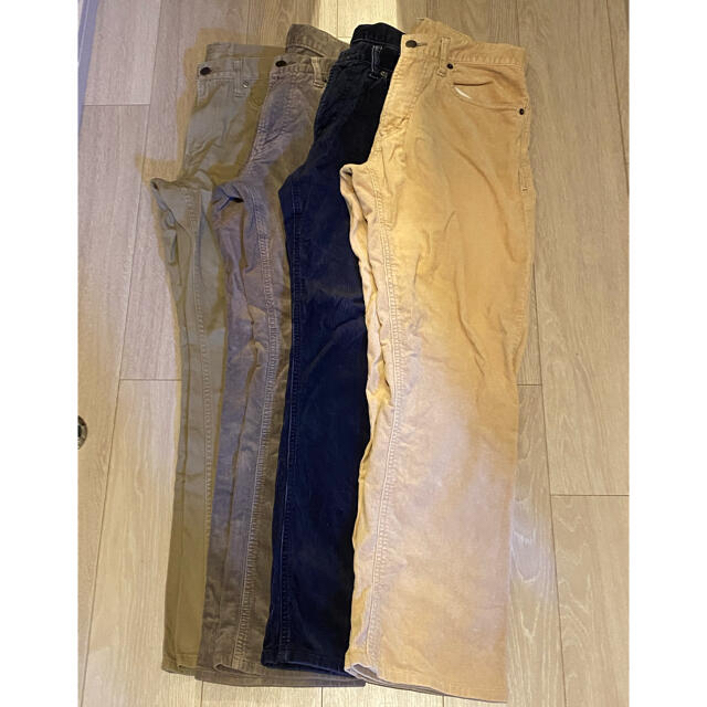 MUJI (無印良品)(ムジルシリョウヒン)の無印良品　コーデュロイ，パンツ　4本セット ウエスト76センチ メンズのパンツ(その他)の商品写真