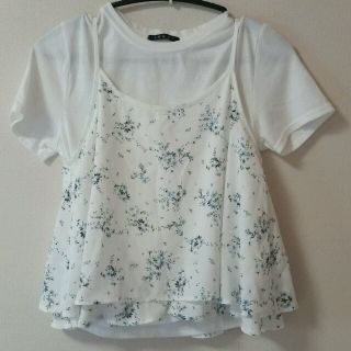 イング(INGNI)の花柄ビスチェ　シャツ　セット(Tシャツ(半袖/袖なし))