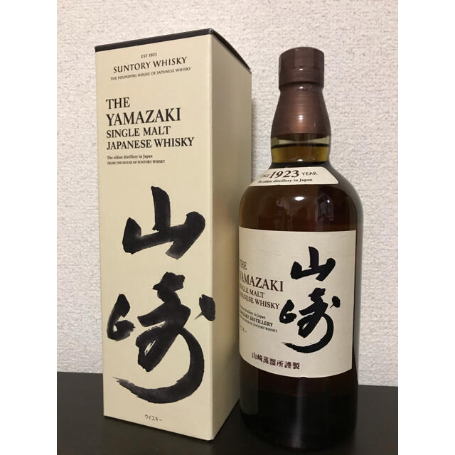 サントリー(サントリー)の本日限定値下げ　サントリー山崎シングルモルト箱付き　ウイスキー700ml 食品/飲料/酒の酒(ウイスキー)の商品写真