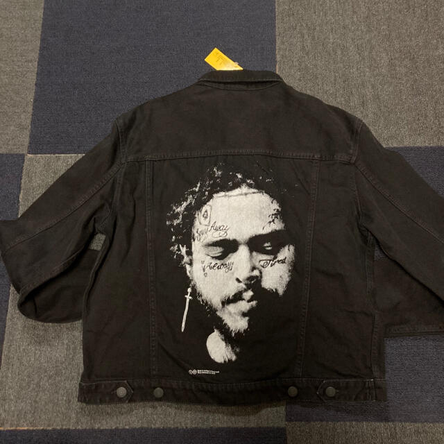 新品 レア コラボデザイン Post Malone デニムジャケット 黒 M