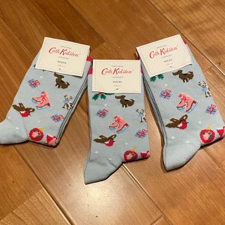 キャスキッドソン(Cath Kidston)の【新品未使用品】キャスキッドソン靴下ソックス3足セット(ソックス)