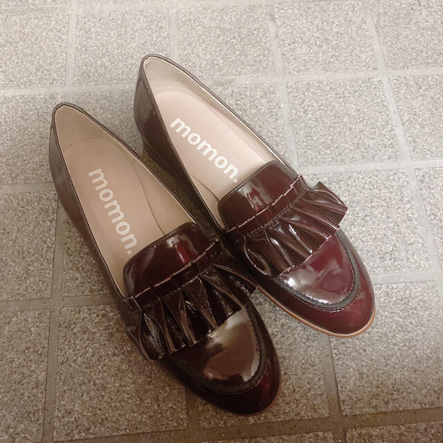 HARUTA(ハルタ)の新品　モモン momon エナメル　フリル　ローファー　パンプス レディースの靴/シューズ(ローファー/革靴)の商品写真