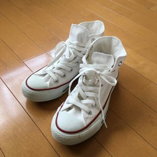 コンバース(CONVERSE)の☆ コンバース ハイカット 白 22.5(スニーカー)