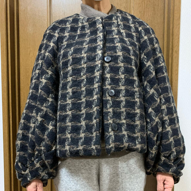 DRIES VAN NOTEN - ドリスヴァンノッテン ツイードノーカラー