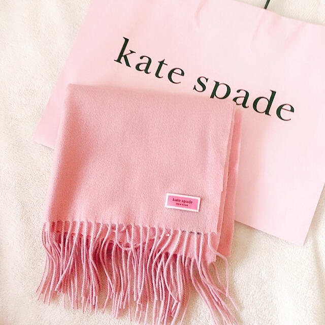 kate spade new york(ケイトスペードニューヨーク)のケイトスペード　マフラー　ストール　スカーフ　ピンク　春　冬　ウール レディースのファッション小物(マフラー/ショール)の商品写真