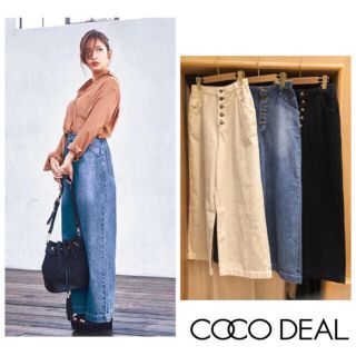 ココディール(COCO DEAL)の美品♡cocodealデニムワイドパンツ(デニム/ジーンズ)