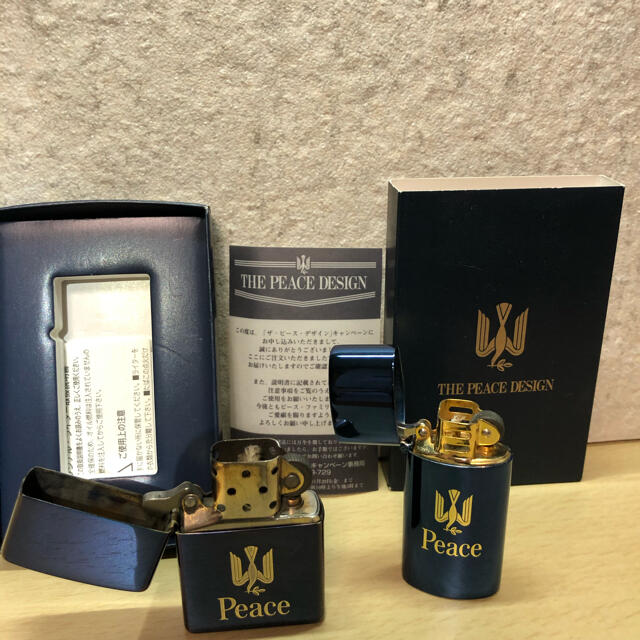 ZIPPO(ジッポー)のＰeace zippo（現状美品）＋ SAROMEオイルライター（未使用品） メンズのファッション小物(タバコグッズ)の商品写真