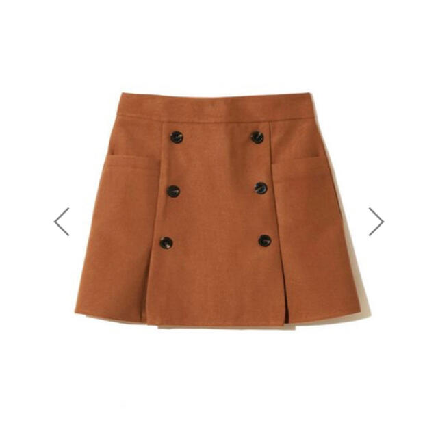 GRL(グレイル)の最終値下げ♡GRL ダブルボタンスカート オレンジ ブラウン 人気 秋 SALE レディースのスカート(ミニスカート)の商品写真