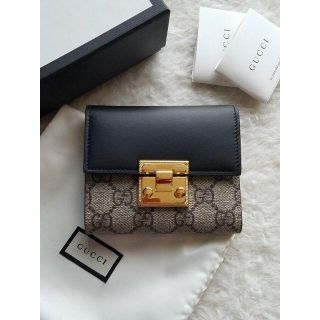 グッチ(Gucci)のGUCCI グッチ Padlock パドロック GGスプリーム 3つ折り財布(財布)