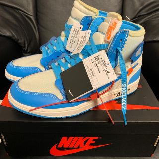 ナイキ(NIKE)のNIKE AIR JORDAN 1 × OFF-WHITE UNC 26.5(スニーカー)