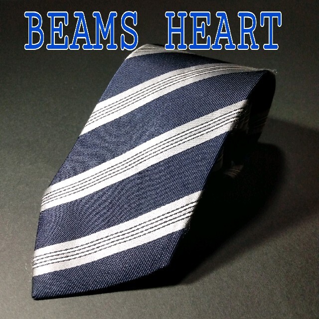 BEAMS(ビームス)のBEAMS HEART レジメンタル ネクタイ ネイビー メンズのファッション小物(ネクタイ)の商品写真