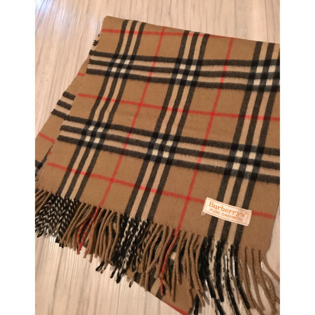 BURBERRY(バーバリー)の美品*・゜バーバリー　マフラー ピュアカシミヤ　ノバチェック レディースのファッション小物(マフラー/ショール)の商品写真