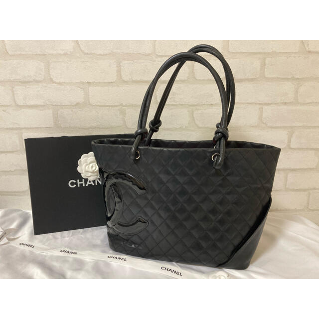 トートバッグ CHANEL シャネル カンボンライン ラージ トートバッグ