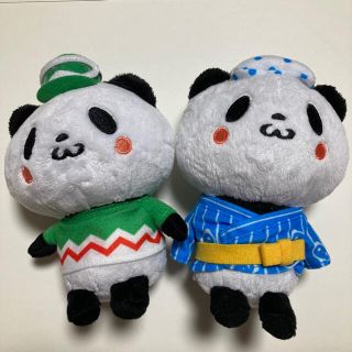 ラクテン(Rakuten)の楽天 お買いものパンダ ぬいぐるみ 2体 (楽天トラベル、楽天競馬)(ぬいぐるみ)