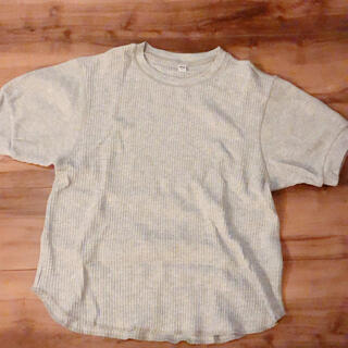 ユニクロ(UNIQLO)のUNIQLO  ワッフル　Tシャツ　グレー　S(Tシャツ(半袖/袖なし))