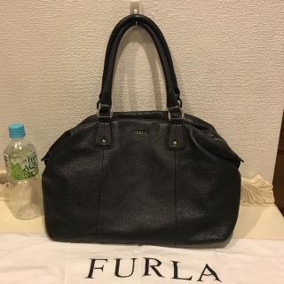 フルラ(Furla)のFURLA レザーショルダーバッグ　ブラック(ショルダーバッグ)