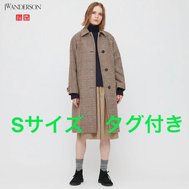 UNIQLO(ユニクロ)のUNIQLO JWアンダーソン 2020AW ステンカラーコート  Sサイズ レディースのジャケット/アウター(ロングコート)の商品写真