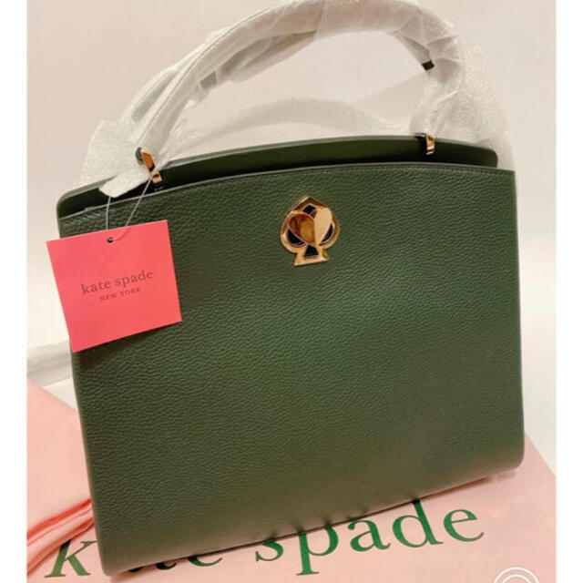 kate spade new york(ケイトスペードニューヨーク)のケイトスペード　ロミー　ミディアム　サッチェル　緑　ハンドバッグ　ショルダー レディースのバッグ(ショルダーバッグ)の商品写真