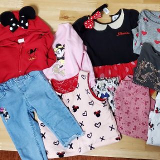 ディズニー(Disney)のディズニー　女の子　ベビー74㎝～80　ミニー　まとめ売り　セット売り(Ｔシャツ)