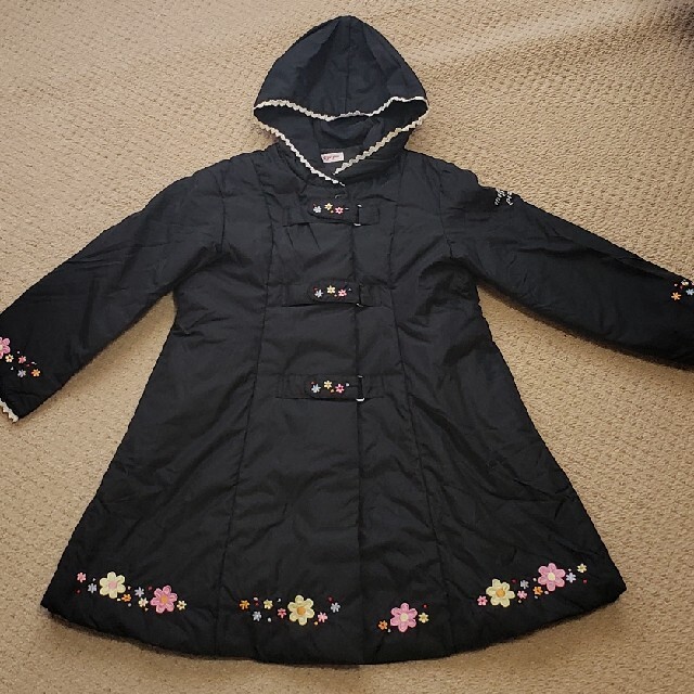 専用★　裏起毛　黒　裾フリル　レギンス　100 キッズ/ベビー/マタニティのキッズ服女の子用(90cm~)(パンツ/スパッツ)の商品写真