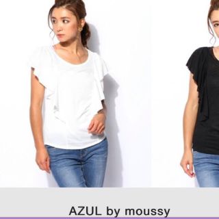 アズールバイマウジー(AZUL by moussy)のフリルトップス ラッフルスリーブ(Tシャツ(半袖/袖なし))