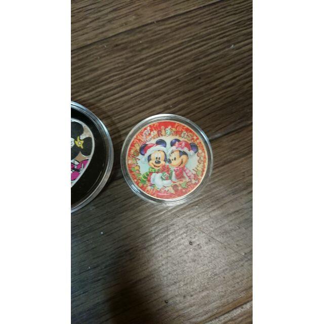 ミッキー＆ミニー マウス ディズニー 記念硬貨2枚と ハート形 エンタメ/ホビーの美術品/アンティーク(貨幣)の商品写真
