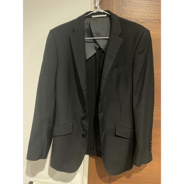 青山(アオヤマ)のPSFAテーラードジャケット スーツ リクルート 黒 メンズのジャケット/アウター(テーラードジャケット)の商品写真