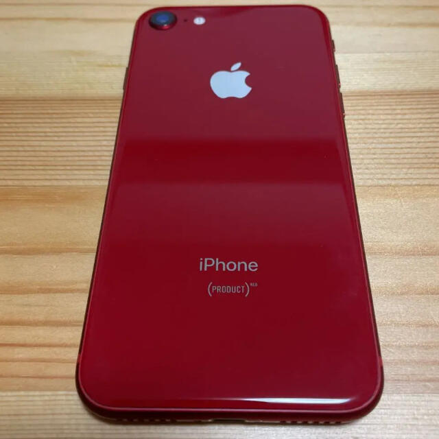 Apple(アップル)の美品　iphone8 product red 64gb simフリー　　 スマホ/家電/カメラのスマートフォン/携帯電話(スマートフォン本体)の商品写真