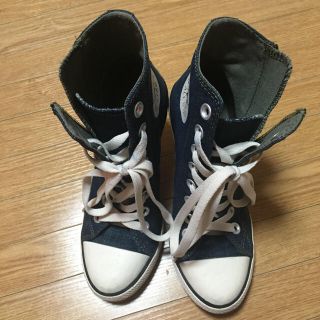 コンバース(CONVERSE)のコンバース デニムハイヒールスニーカー(スニーカー)