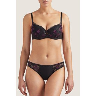 ラペルラ(LA PERLA)のAUBADEオーバドゥAMOUREUSE 75E/3 定価3.5万(ブラ&ショーツセット)