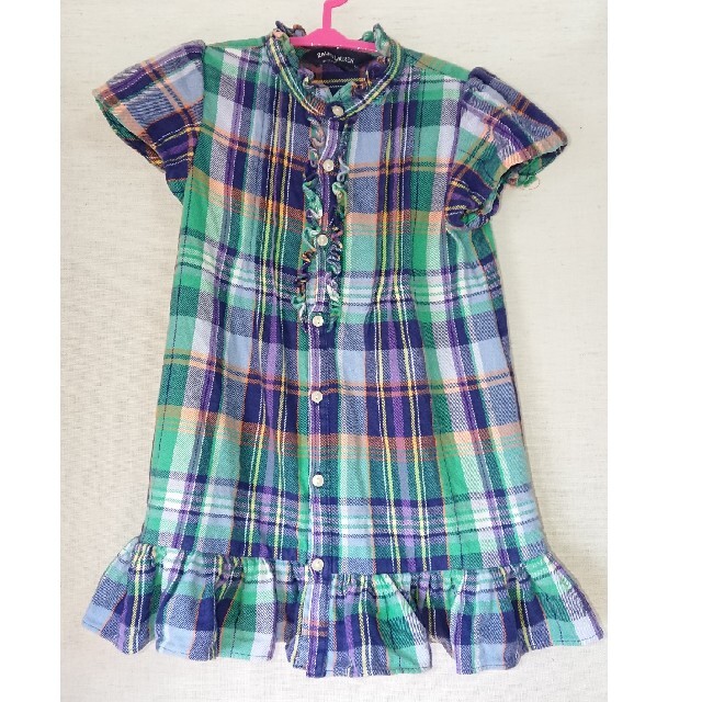 Ralph Lauren(ラルフローレン)のラルフローレン パフスリーブ ワンピース キッズ/ベビー/マタニティのキッズ服女の子用(90cm~)(ワンピース)の商品写真