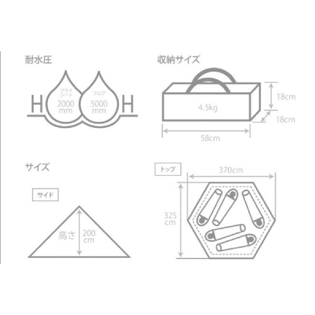 DOD ワンポールテント M ブラック T5-47-BK