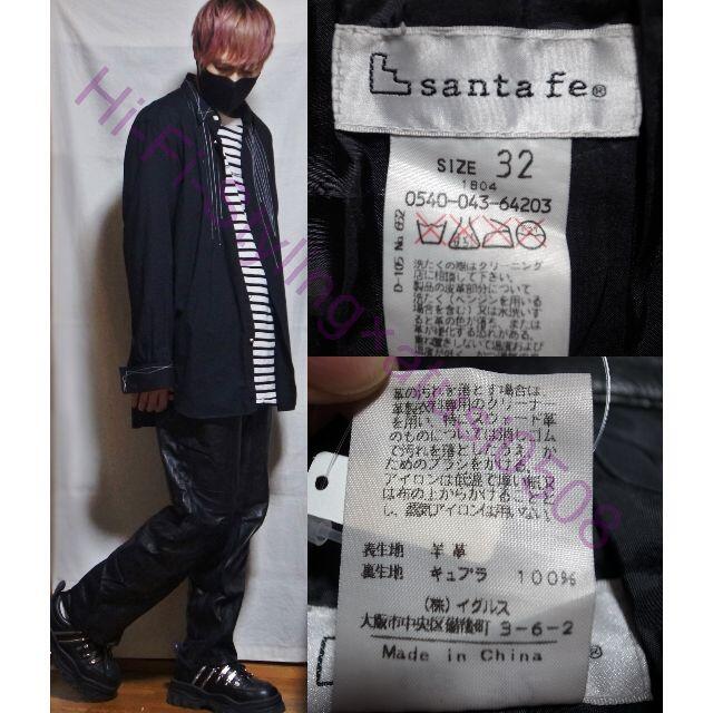 Santafe(サンタフェ)のW32 希少 Santa fe サンタフェ ヴィンテージ 羊革 レザーパンツ 黒 メンズのパンツ(その他)の商品写真