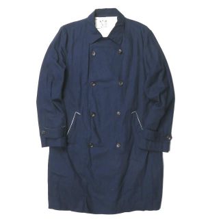 ディガウェル(DIGAWEL)のDIGAWEL ディガウェル 日本製 DOUBLE LONG COAT コットンギャバダブルロングコート L ネイビー トレンチ アウター【中古】【DIGAWEL】(トレンチコート)