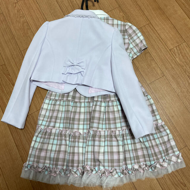 フォーマルスーツ2点セット 120cm キッズ/ベビー/マタニティのキッズ服女の子用(90cm~)(ドレス/フォーマル)の商品写真