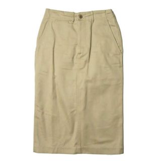 ハイク(HYKE)のHYKE ハイク 19AW 日本製 COTTON TWILL ARMY CHINO SKIRT コットンツイルアーミーチノスカート 192-14066 1 ベージュ スリット ボトムス【中古】【HYKE】(ロングスカート)