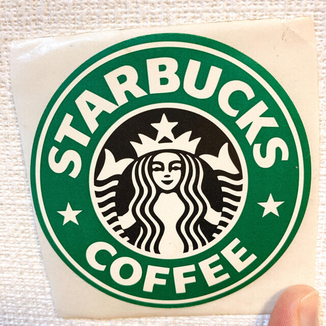 Starbucks Coffee(スターバックスコーヒー)のレア！旧ロゴ　スタバステッカー&コーヒー豆シールステッカー エンタメ/ホビーのコレクション(ノベルティグッズ)の商品写真