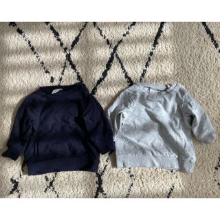 エイチアンドエム(H&M)のベビーh＆mスエット　2色セット(トレーナー)