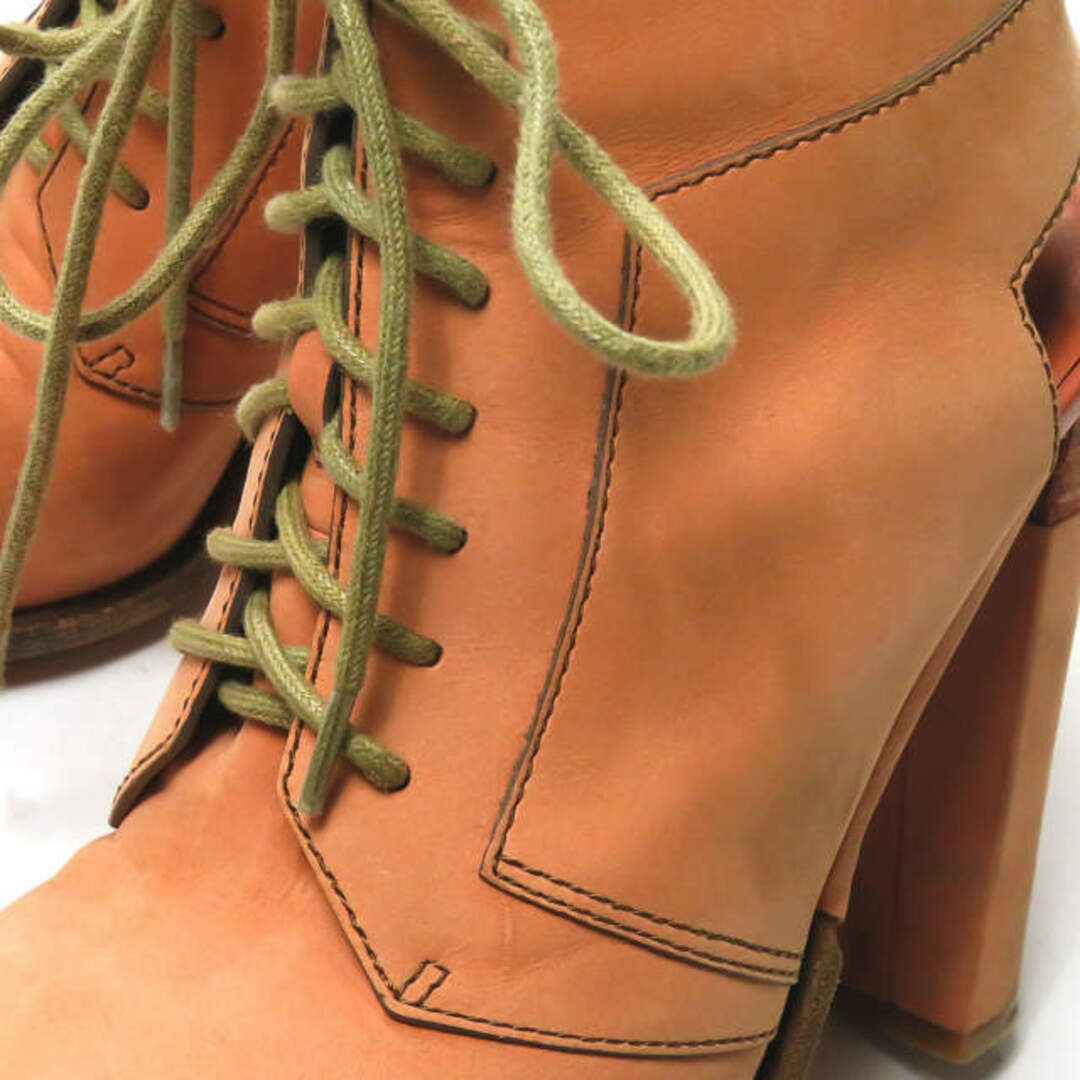 Alexander Wang(アレキサンダーワン)のALEXANDER WANG アレキサンダーワン DAKOTA LACE-UP BOOTIE ヌバックレースアップブーティー 36(22.5cm) ベージュ ハイヒール シューズ【中古】【ALEXANDER WANG】 レディースの靴/シューズ(ハイヒール/パンプス)の商品写真