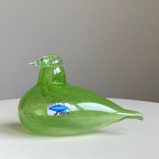 イッタラ(iittala)のリトルターン似 ライトグリーン オイバ・トイッカ バード イッタラ(置物)