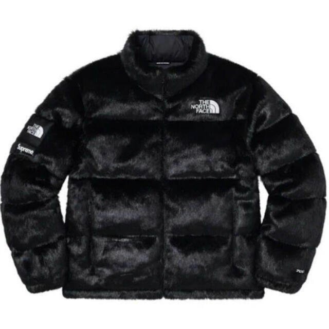 Supreme TNF Faux Fur Nuptse JKT 黒 / L黒サイズ
