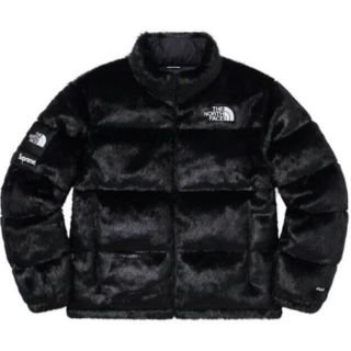 シュプリーム(Supreme)のSupreme TNF Faux Fur Nuptse JKT 黒 / L(ダウンジャケット)