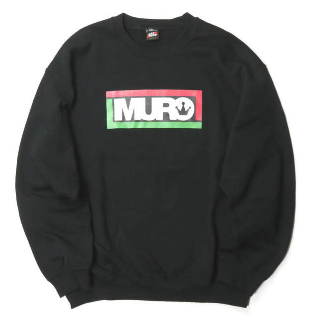 RAP TEES x KIYONAGA&CO. ラップティーズ キヨナガアンドコー 19SS 別注 MURO CREW NECK SWEAT ロゴプリントクルーネックスウェット L ブラック トレーナー 長袖 SOPH. トップス【RAP TEES × KIYONAGA&CO.】