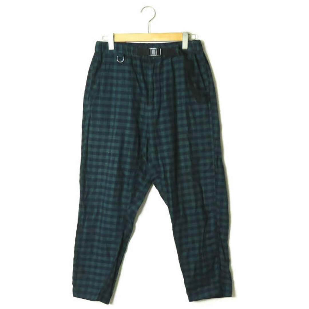 AiE (Arts in Education) エーアイイー 19SS アメリカ製 EZ Pant Cotton Tartan Check  タータンチェック イージーパンツ S グリーン/ネイビー ベルト付き クライミング ボトムス【中古】【AiE (Arts in Education)】  | ...