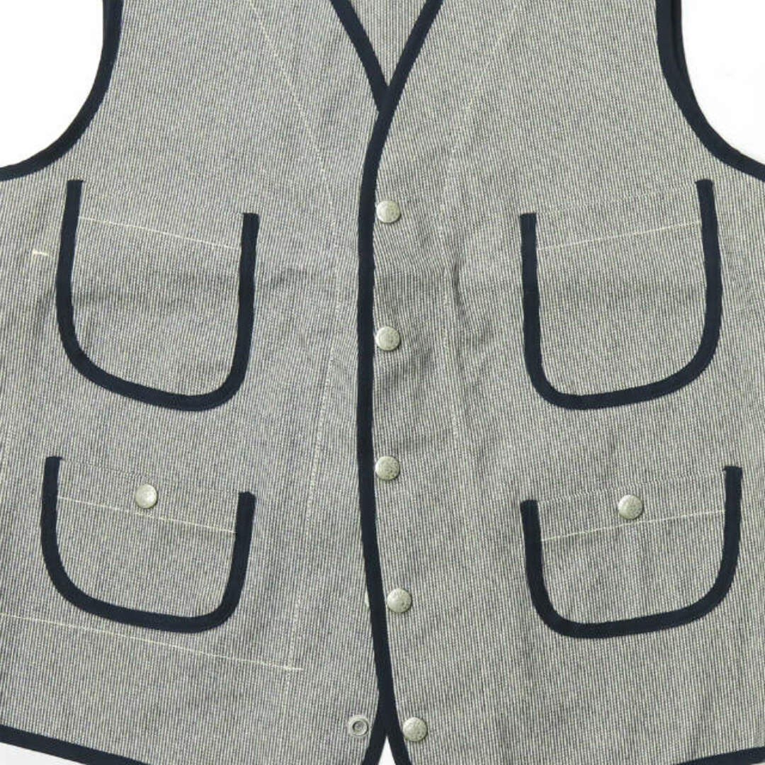 BONCOURA - BONCOURA ボンクラ 日本製 PIPING VEST BLUE MOCK TWIST